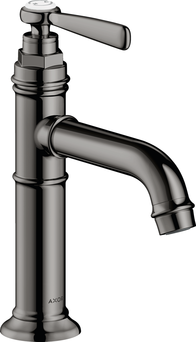 HANSGROHE Jednopáková umyvadlová baterie AXOR Montreux 100 s pákovou rukojetí a výsuvným odpadem #16516330 - leštěný černý chrom