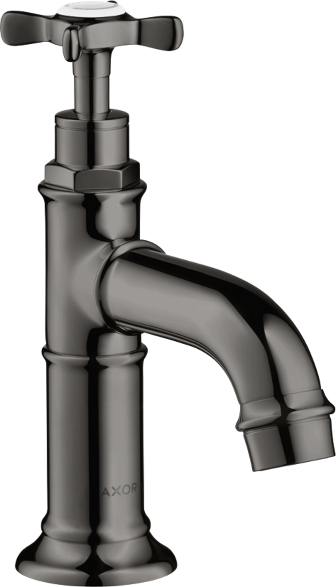 HANSGROHE Sloupový ventil AXOR Montreux 50 s křížovou rukojetí bez výsuvného odpadu #16530330 - leštěný černý chrom