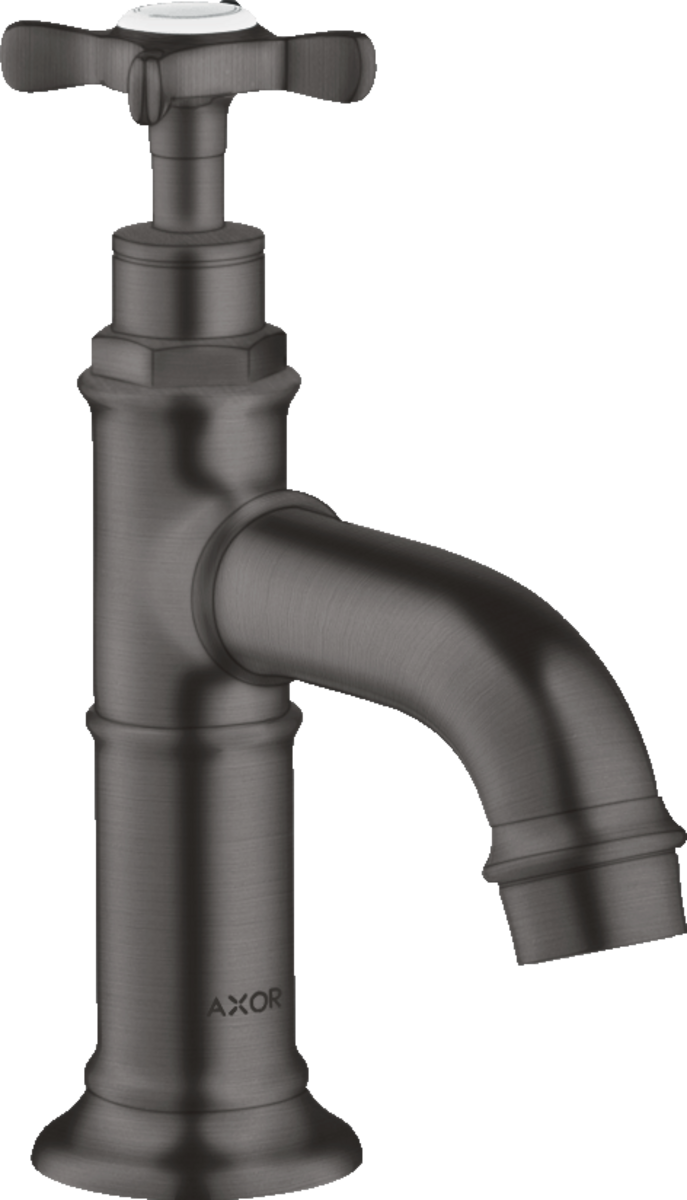 HANSGROHE AXOR Montreux Stojánkový ventil 50 s páčkovou rukojetí, bez odtokové soupravy #16530340 - kartáčovaný černý chrom