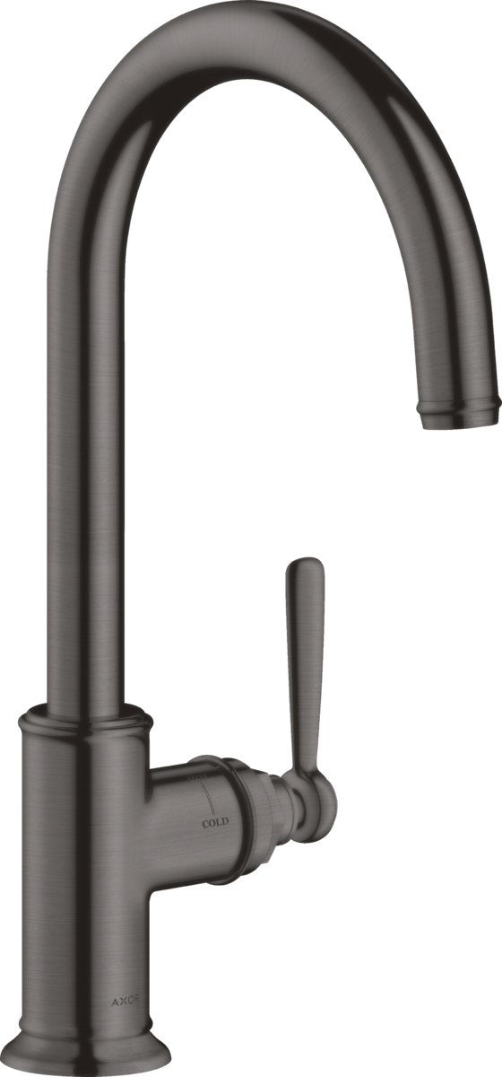 HANSGROHE AXOR Montreux Páková kuchyňská baterie 260 s otočným výtokem #16580340 - kartáčovaný černý chrom