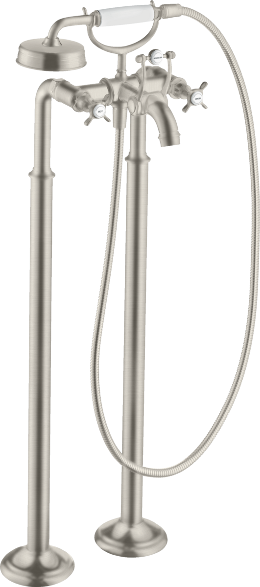 HANSGROHE AXOR Montreux 2páková stojánková vanová baterie s pákovými rukojeťmi #16553800 - nerezová ocel Optic