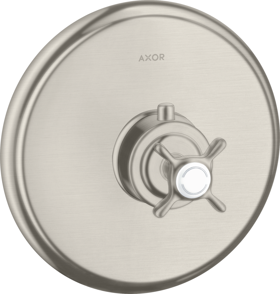 HANSGROHE Termostat AXOR Montreux HighFlow skrytý s křížovou rukojetí #16815800 - nerezová ocel Optic