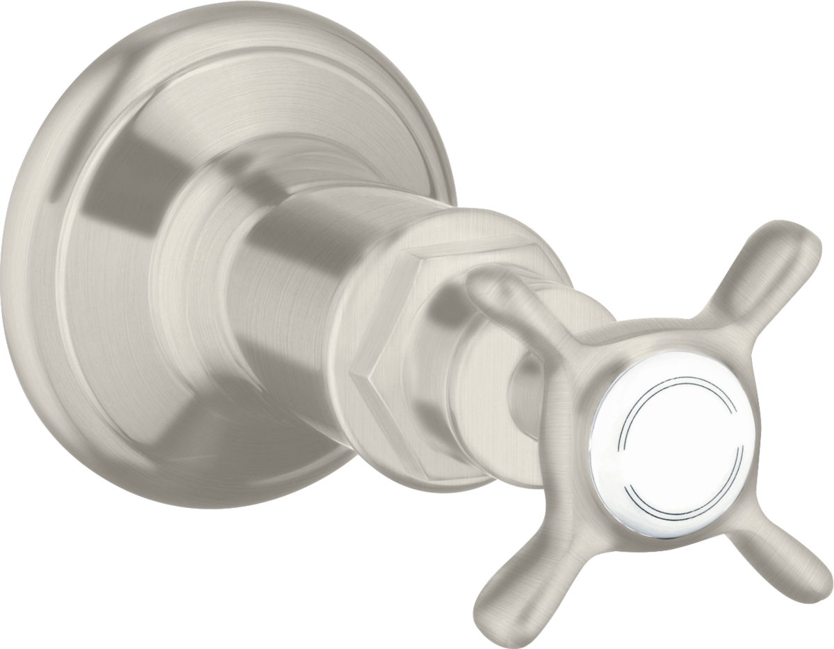 HANSGROHE AXOR Montreux skrytý uzavírací ventil s křížovou rukojetí #16871800 - nerezová ocel Optic