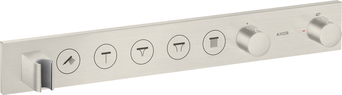 HANSGROHE AXOR ShowerSolutions termostatický modul Select 670/90 skrytý pro 5 spotřebičů #18358800 - nerezová ocel Optic