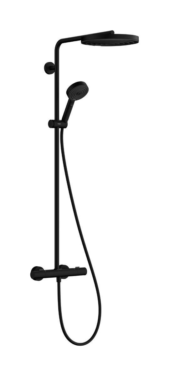 HANSGROHE Pulsify S Puro Showerpipe 260 1jet EcoSmart s termostatem Ecostat Fine a ruční sprchou 3jet #24237670 - matná černá