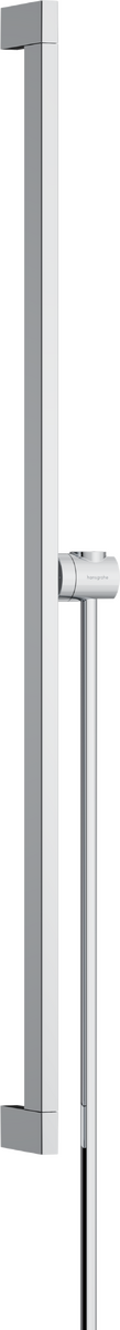 HANSGROHE Unica Sprchová tyč E Puro 90 cm se snadno posuvným držákem ruční sprchy a sprchovou hadicí Isiflex 160 cm #24403000 - chrom