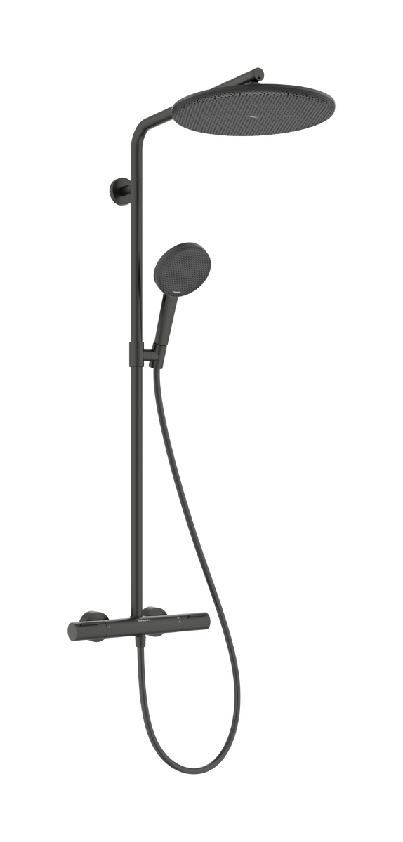 HANSGROHE Raindance Alive S Puro Showerpipe 300 1jet s termostatem Ecostat Element #24592340 - kartáčovaný černý chrom