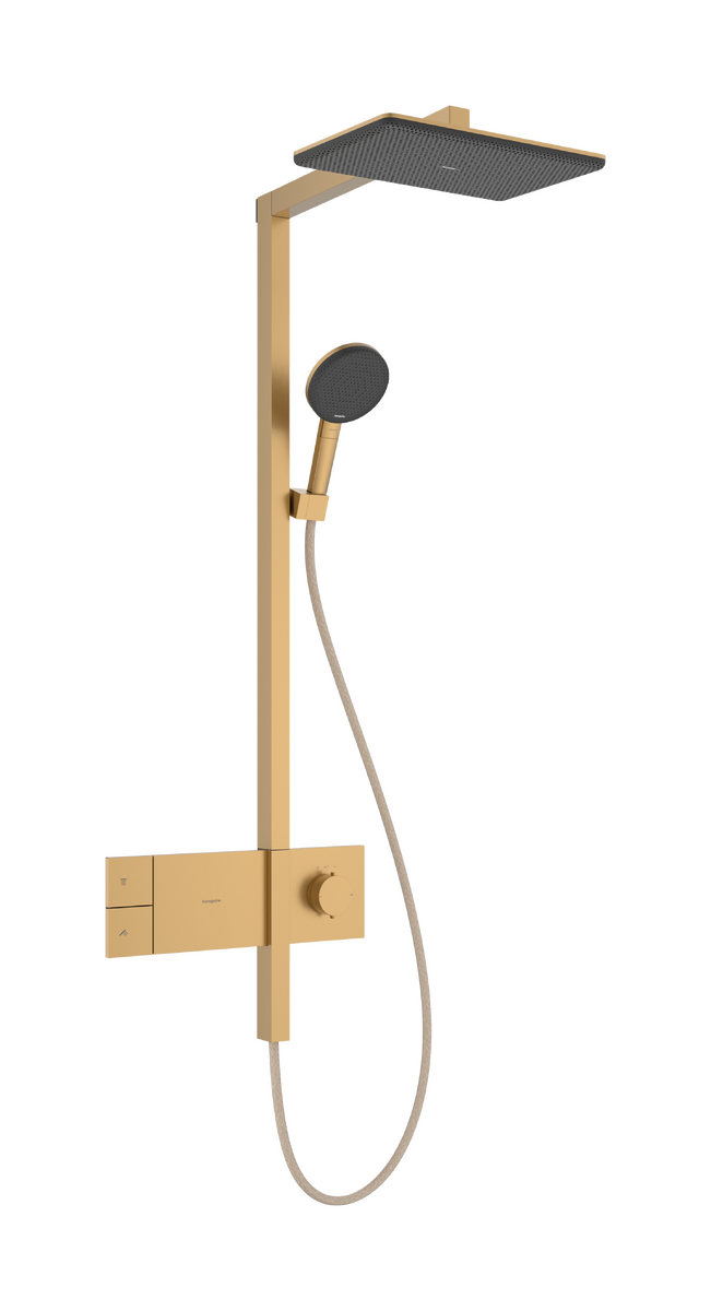 HANSGROHE Raindance Alive Q Showerpipe 210/340 1jet EcoSmart s termostatem ShowerSelect Comfort #24581140 - kartáčovaný bronz