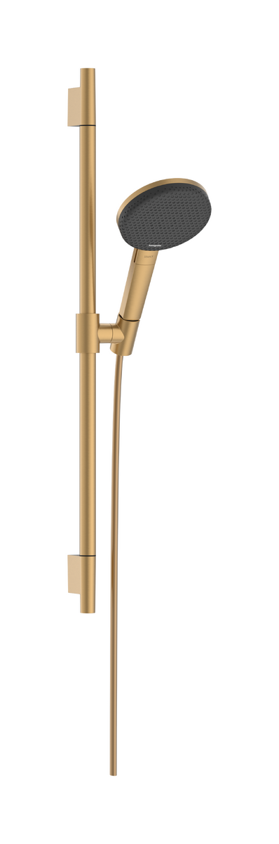 HANSGROHE Raindance Alive Select S Sprchová sada 125 3jet EcoSmart se sprchovou tyčí Unica S Puro 65 cm #24602140 - kartáčovaný bronz