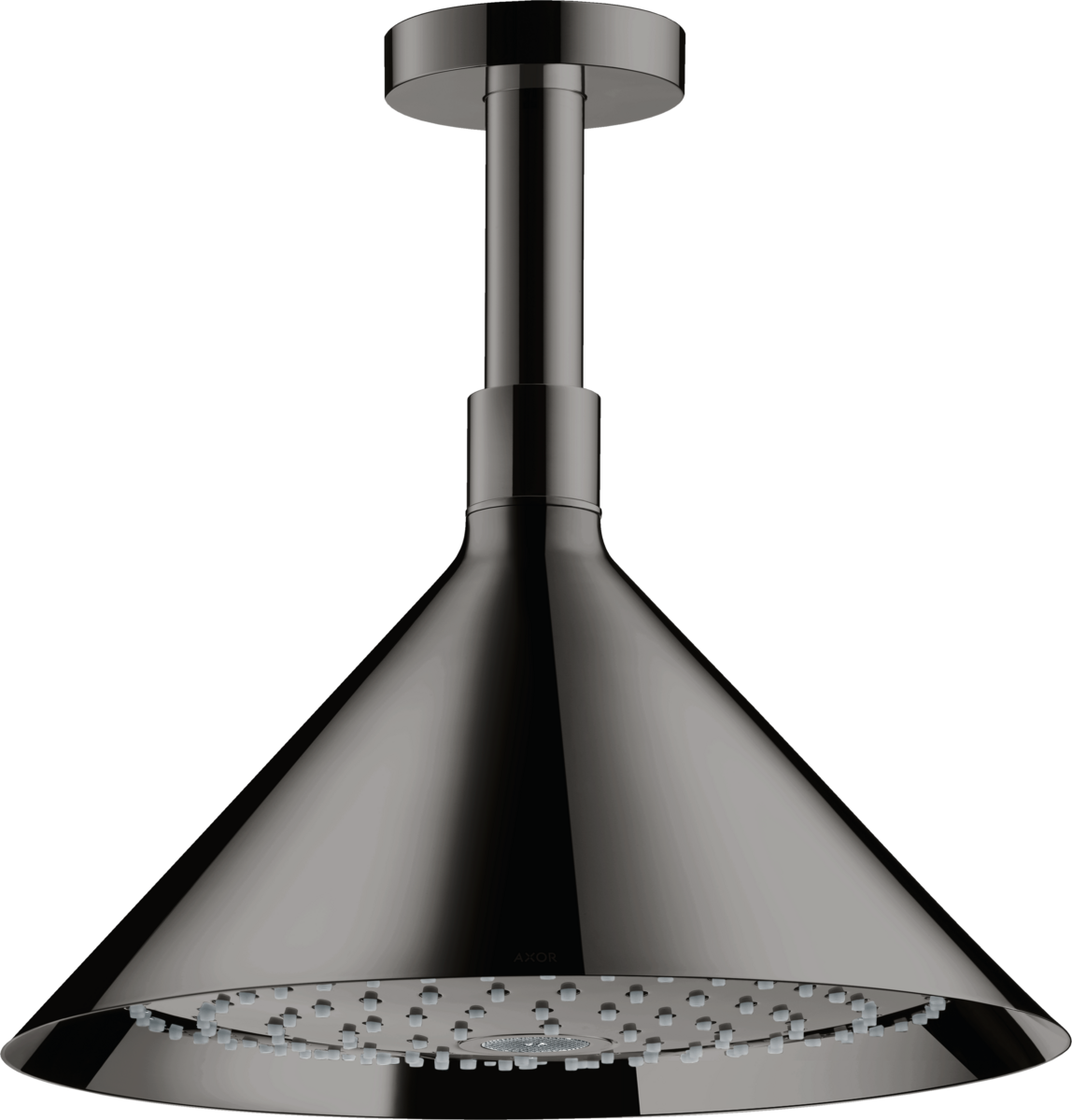 HANSGROHE AXOR Sprchy/přední horní sprcha 240 2jet se stropním připojením #26022330 - leštěný černý chrom