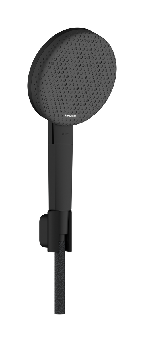 HANSGROHE Raindance Alive Select S Sada se sprchovým držákem 125 3jet EcoSmart s textilní hadicí Designflex 160 cm #24611670 - matná černá
