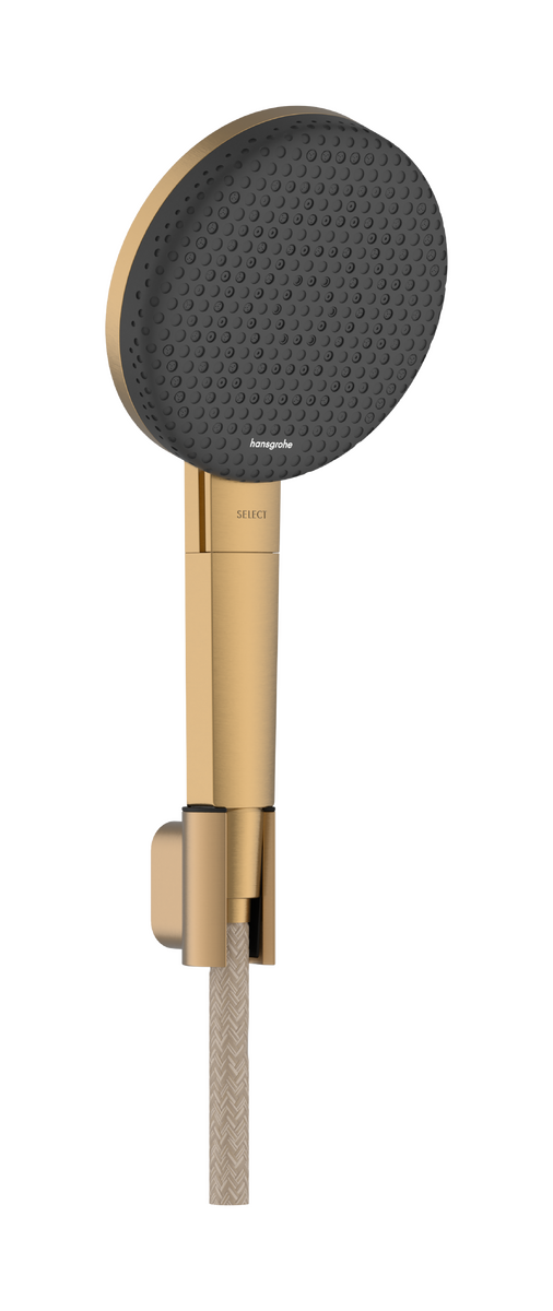 HANSGROHE Raindance Alive Select S Sada se sprchovým držákem 125 3jet EcoSmart s textilní hadicí Designflex 160 cm #24611140 - kartáčovaný bronz