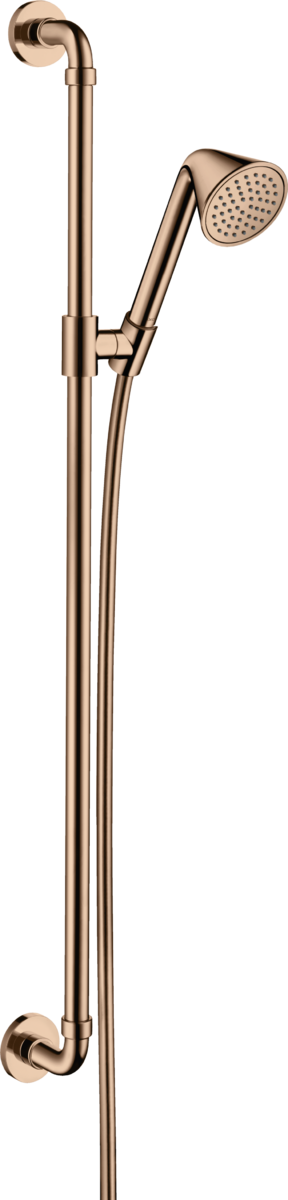 HANSGROHE AXOR Sprchy/přední sprchový set 0,90 m s ruční sprchou 85 1jet EcoSmart #26023300 - leštěné červené zlato