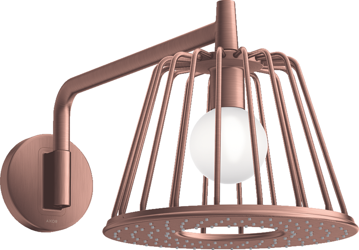 HANSGROHE AXOR LampShower/Nendo LampShower 275 1jet se sprchovým ramenem #26031310 - Brushed Red Gold