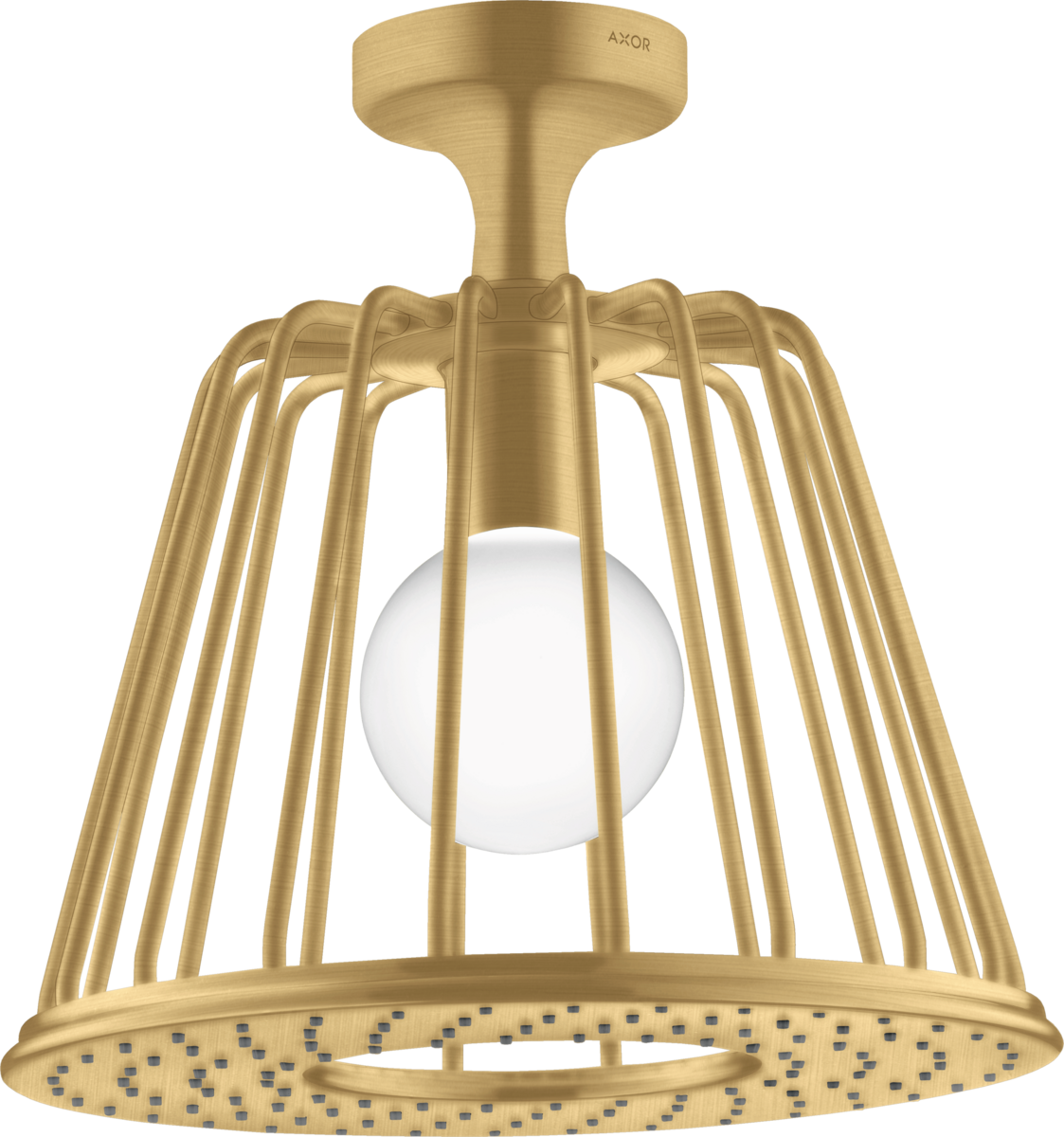 HANSGROHE AXOR LampShower/Nendo LampShower 275 1jet s připojením ke stropu #26032250 - Brushed Gold Optic