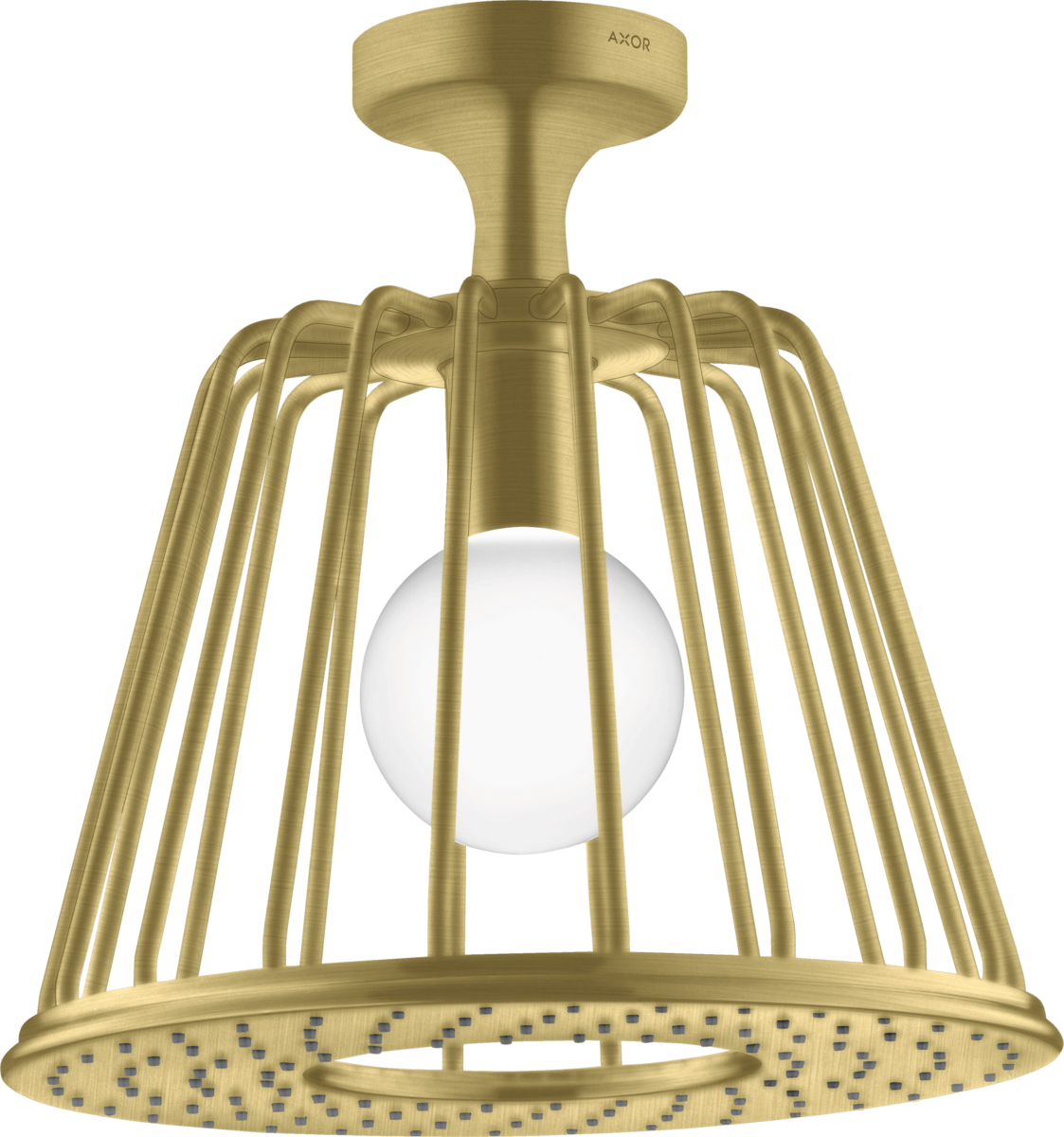 HANSGROHE AXOR LampShower/Nendo LampShower 275 1jet s připojením ke stropu #26032950 - kartáčovaná mosaz