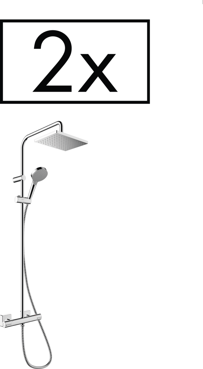 HANSGROHE Vernis Shape Showerpipe 230 1jet s termostatem Projektové balení (2 ks) #26287000