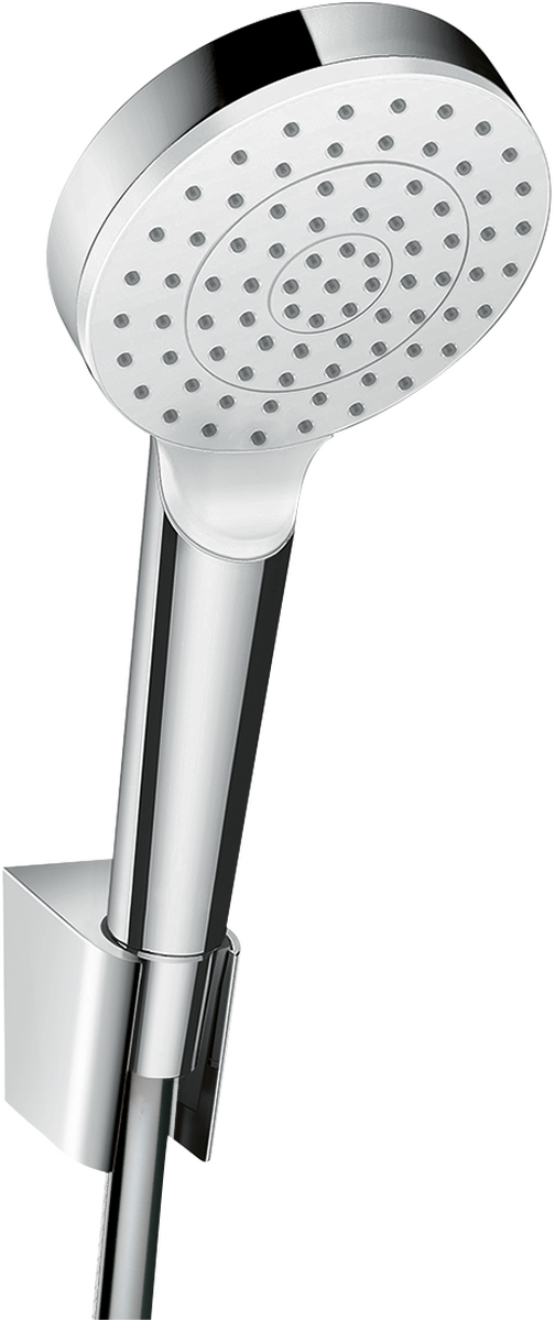 HANSGROHE Crometta Sada se sprchovým držákem 1jet EcoSmart se sprchovou hadicí 160 cm #26569400 - bílá/chrom