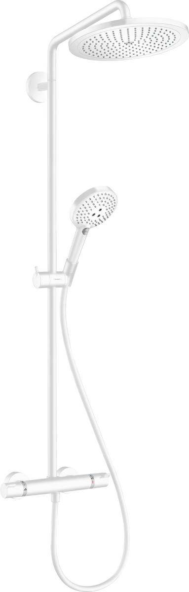 HANSGROHE Croma Select S Showerpipe 280 1jet EcoSmart s termostatem a ruční sprchou Raindance Select S 120 3jet #26891700 - matná bílá