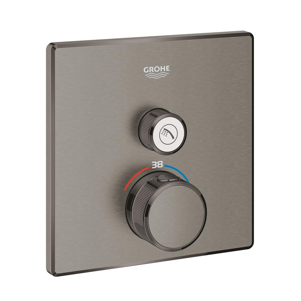 GROHE Grohtherm SmartControl Termostat pro podomítkovou instalaci s jedním ventilem kartáčovaný Hard Graphite #29123AL0