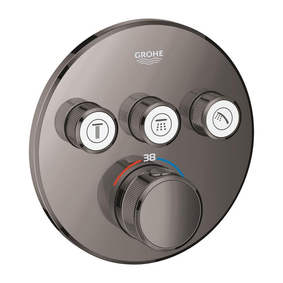 GROHE Grohtherm SmartControl Termostat pro podomítkovou instalaci s třemi ventily Hard Graphite #29121A00