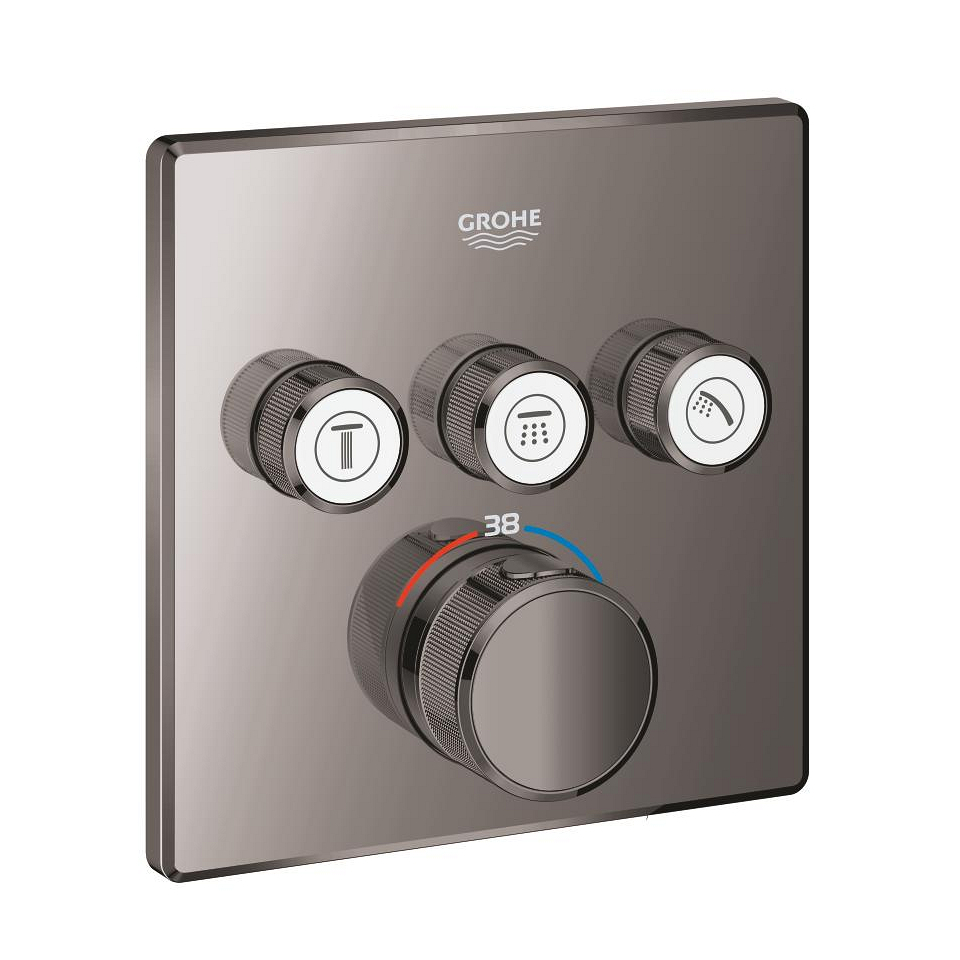 GROHE Grohtherm SmartControl Termostat pro podomítkovou instalaci s třemi ventily Hard Graphite #29126A00