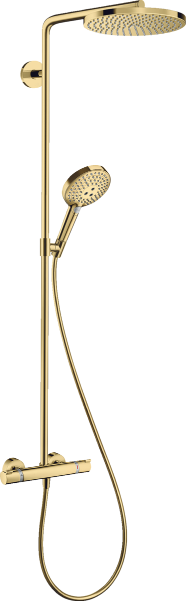 HANSGROHE Raindance S Showerpipe 240 1jet PowderRain EcoSmart s termostatem #28823990 - leštěný vzhled zlata