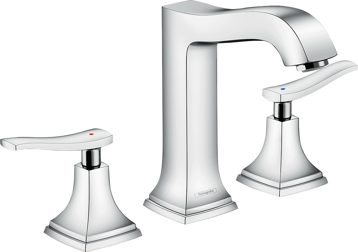 HANSGROHE Metropol Classic 3otvorová umyvadlová baterie 160 s pákovými rukojeťmi a výsuvným odpadem #31331000