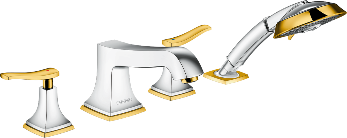 HANSGROHE Metropol Classic 4-otvorová vanová okrajová baterie s pákovými rukojeťmi #31441090