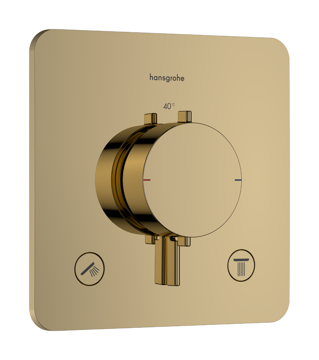 HANSGROHE Ecostat Comfort Q Termostat pod omítku pro 2 spotřebiče #33713990 - leštěný vzhled zlata