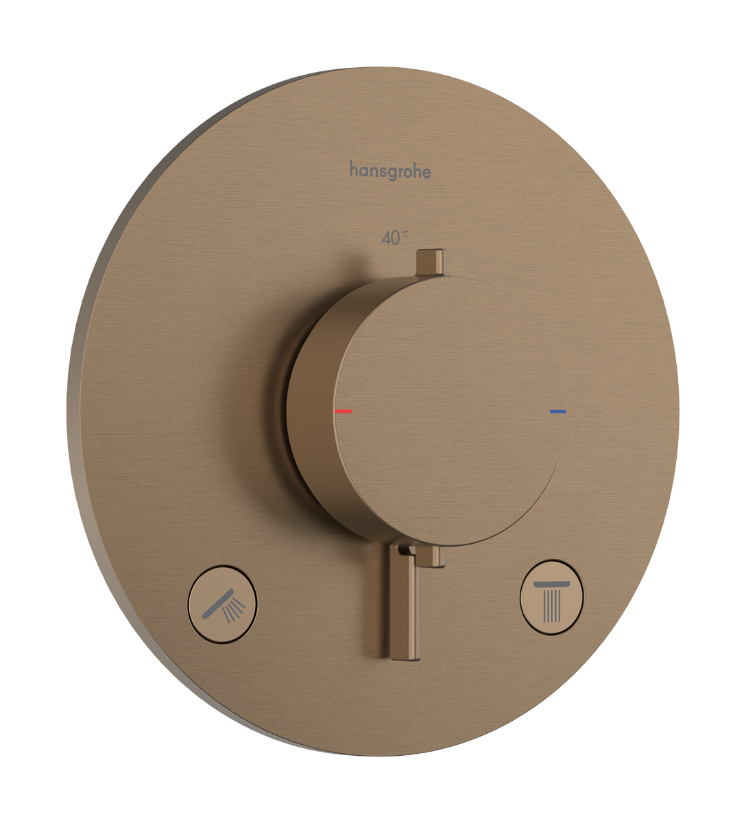 HANSGROHE Ecostat Comfort S Termostat pod omítku pro 2 spotřebiče #33715140 - kartáčovaný bronz