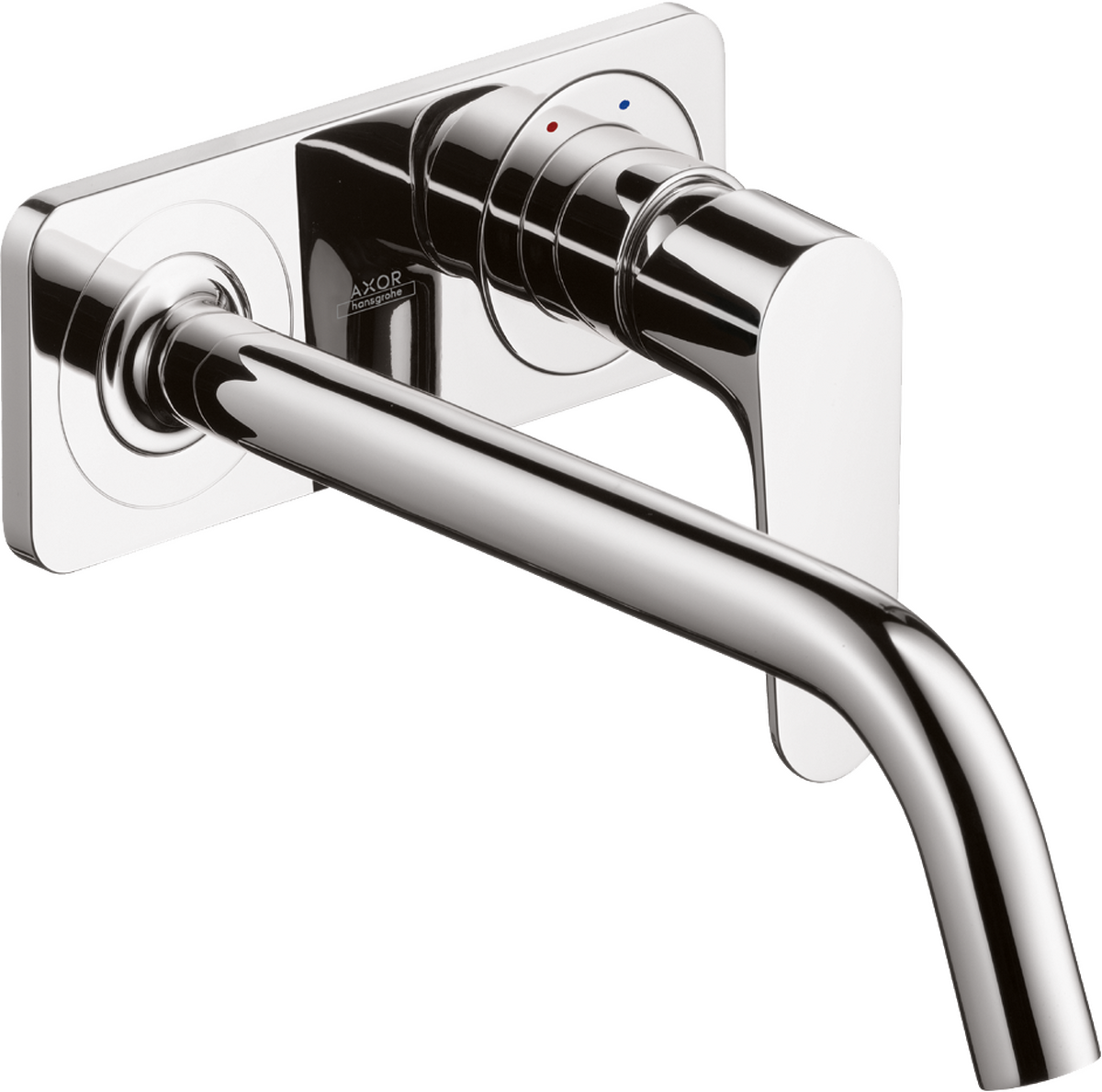HANSGROHE AXOR Citterio M Páková umyvadlová baterie pod omítku, montáž na stěnu, s výtokem 227 mm a deskou #34115000 - chrom