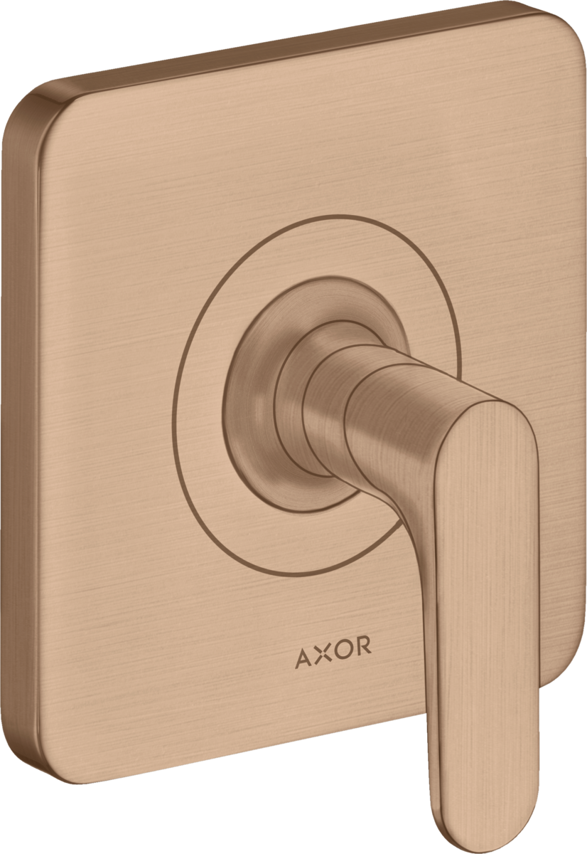 HANSGROHE Skrytý uzavírací ventil AXOR Citterio M s pákovou rukojetí #34960310 - kartáčovaný červenozlatý