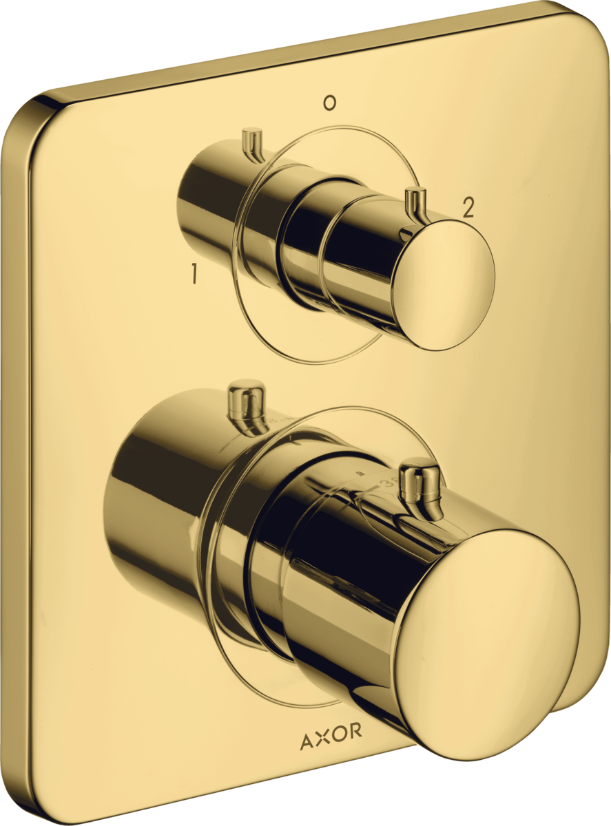 HANSGROHE Podomítkový termostat AXOR Citterio M s odpadem a přepínacím ventilem #34725990 - Polished Gold Optic