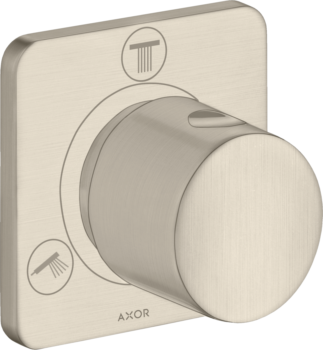 HANSGROHE AXOR Citterio M odpadní a přepouštěcí ventil Trio/ Quattro pod omítkou #34920820 - kartáčovaný nikl