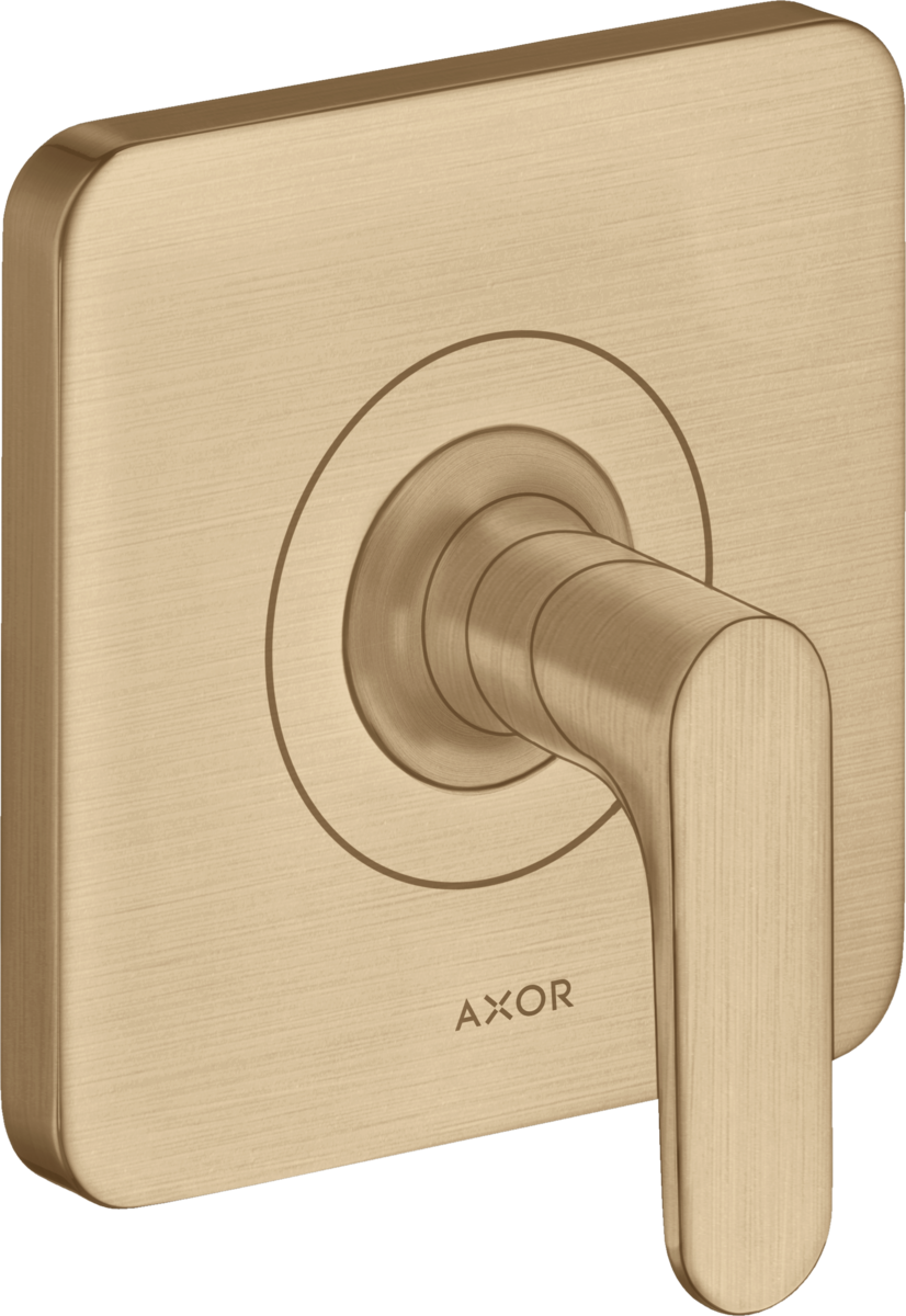 HANSGROHE Skrytý uzavírací ventil AXOR Citterio M s pákovou rukojetí #34960140 - kartáčovaný bronz