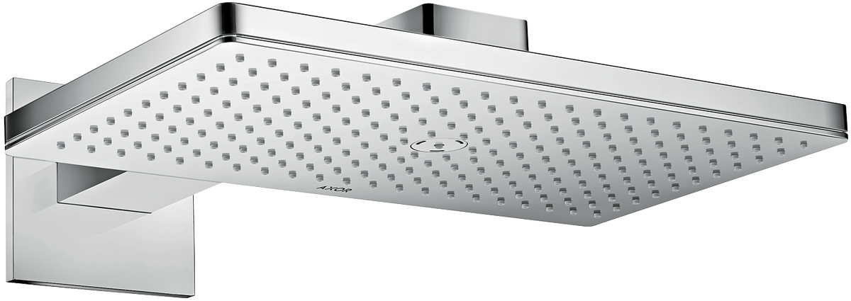 HANSGROHE AXOR ShowerSolutions Horní sprcha 460/300 1jet se sprchovým ramenem a hranatou rozetou #35278000 - chrom