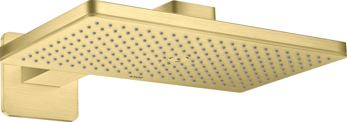 HANSGROHE Sprchová hlavice AXOR ShowerSolutions 460/300 1jet se sprchovým ramenem a softsquare rozetou #35274950 - Brushed Brass