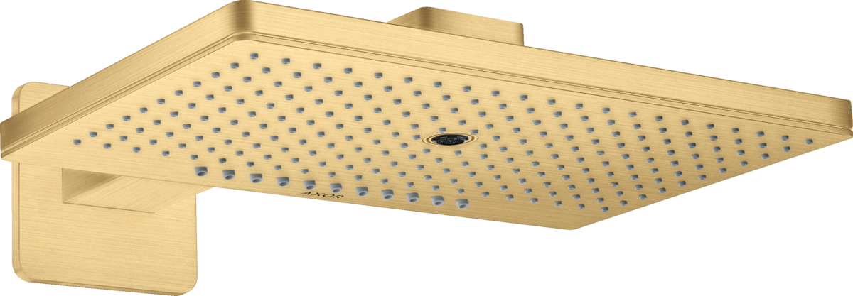 HANSGROHE Sprchová hlavice AXOR ShowerSolutions 460/300 3jet se sprchovým ramenem a softsquare rozetou #35276250 - Brushed Gold Optic