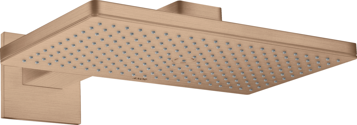 HANSGROHE Sprchová hlavice AXOR ShowerSolutions 460/300 1jet se sprchovým ramenem a čtvercovou rozetou #35278310 - Brushed Red Gold