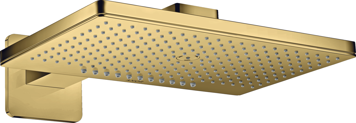 HANSGROHE Sprchová hlavice AXOR ShowerSolutions 460/300 2jet se sprchovým ramenem a softsquare rozetou #35275990 - Polished Gold Optic