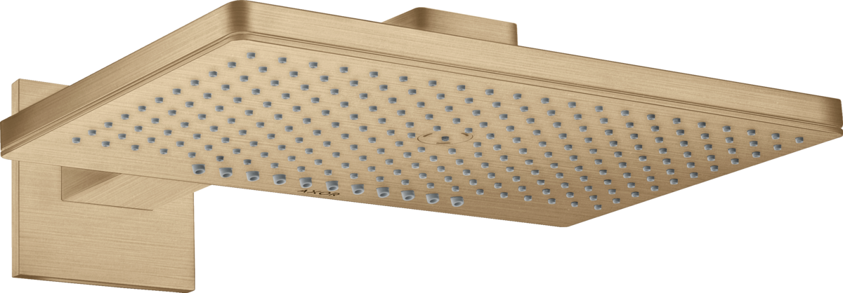 HANSGROHE Sprchová hlavice AXOR ShowerSolutions 460/300 2jet se sprchovým ramenem a čtvercovou rozetou #35280140 - kartáčovaný bronz