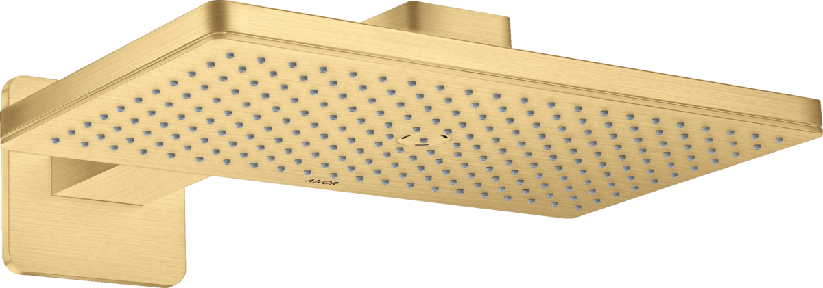 HANSGROHE Sprchová hlavice AXOR ShowerSolutions 460/300 1jet se sprchovým ramenem a softsquare rozetou #35274250 - Brushed Gold Optic