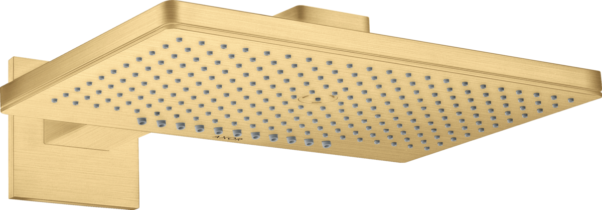 HANSGROHE Sprchová hlavice AXOR ShowerSolutions 460/300 2jet se sprchovým ramenem a čtvercovou rozetou #35280250 - Brushed Gold Optic