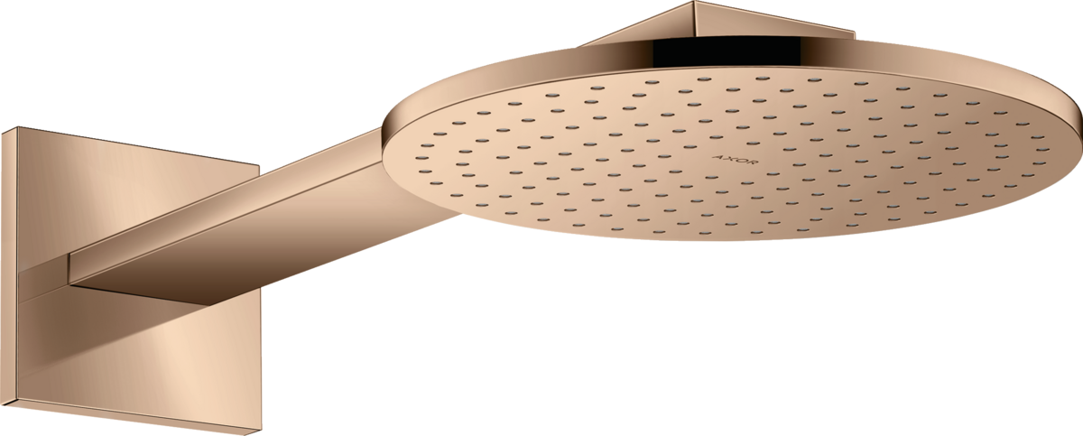 HANSGROHE Sprchová hlavice AXOR ShowerSolutions 250 2jet se sprchovým ramenem #35296300 - Leštěné červené zlato