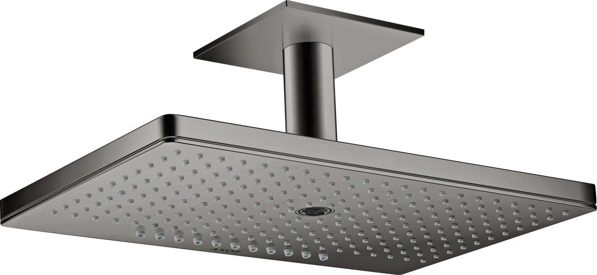 HANSGROHE AXOR ShowerSolutions horní sprcha 460/300 3jet s připojením ke stropu #35281330 - Leštěný černý chrom