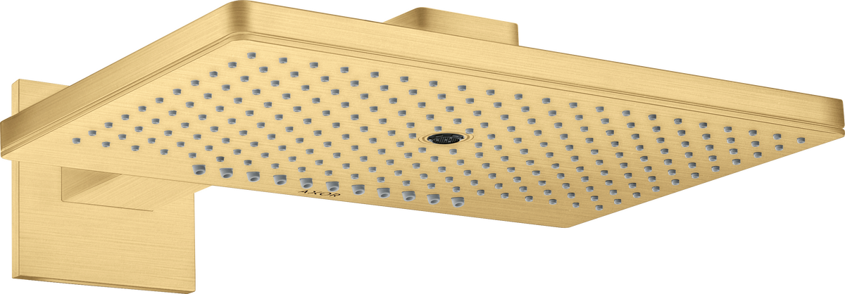HANSGROHE Sprchová hlavice AXOR ShowerSolutions 460/300 3jet se sprchovým ramenem a čtvercovou rozetou #35282250 - Brushed Gold Optic