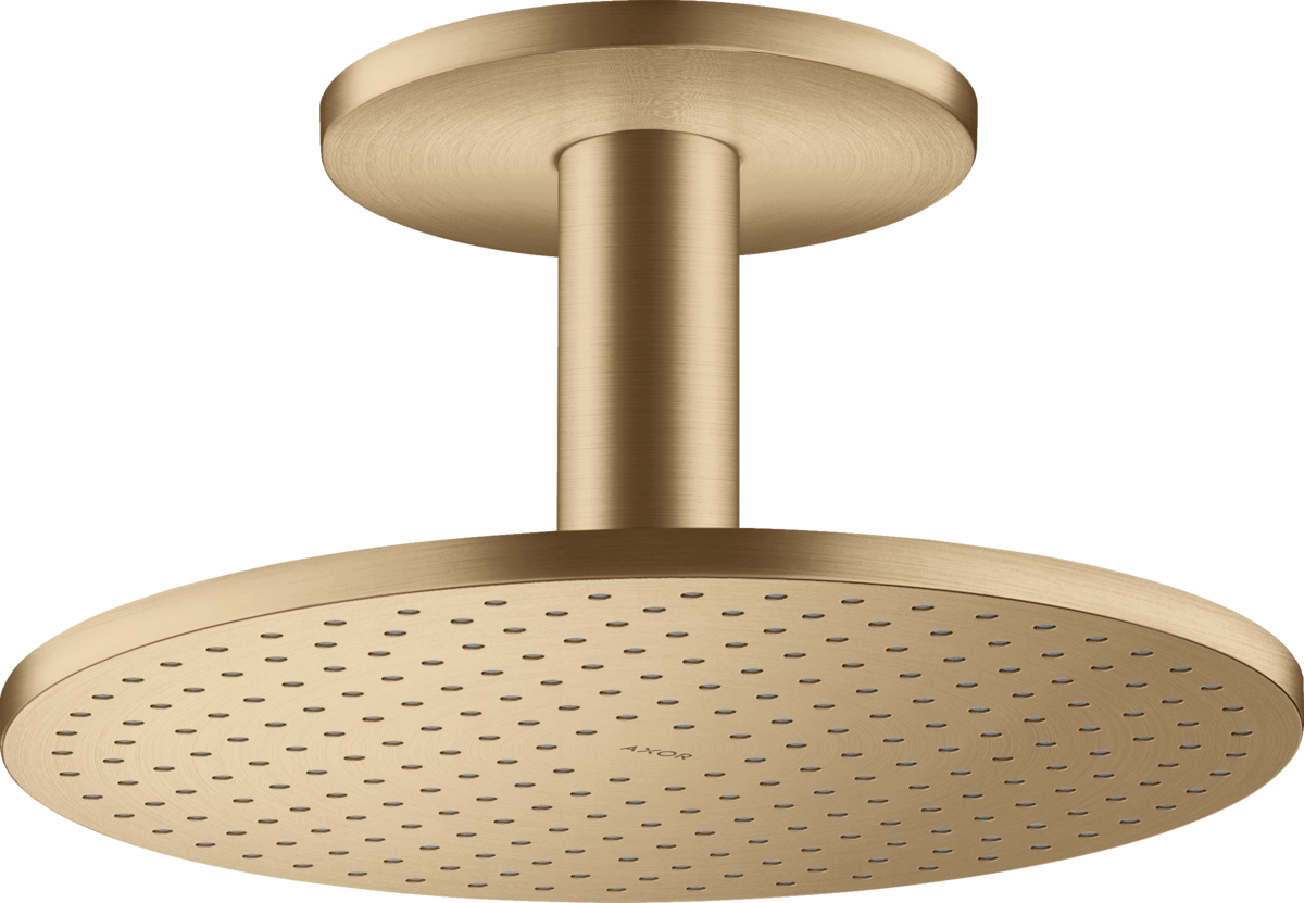 HANSGROHE AXOR ShowerSolutions Horní sprcha 300 2jet s přívodem od stropu #35304140 - kartáčovaný bronz
