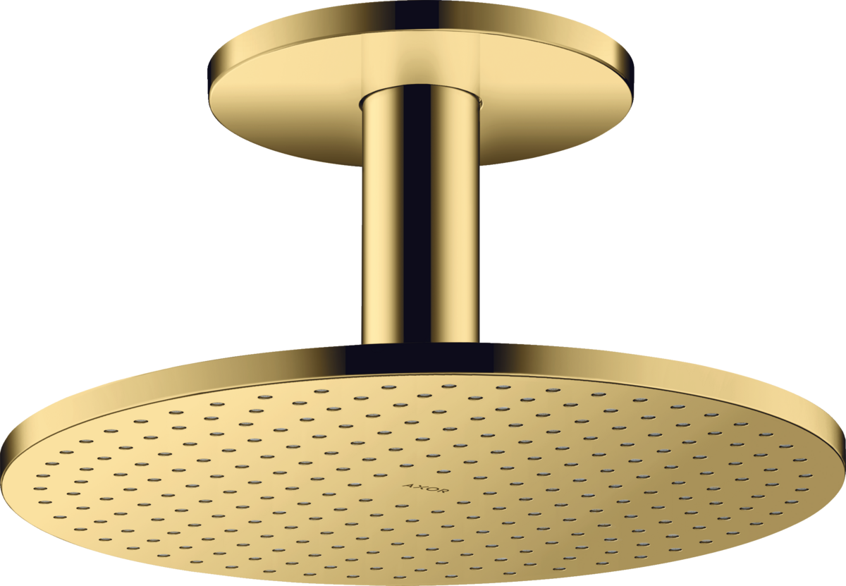HANSGROHE AXOR ShowerSolutions Horní sprcha 300 2jet s přívodem od stropu #35304990 - leštěný vzhled zlata