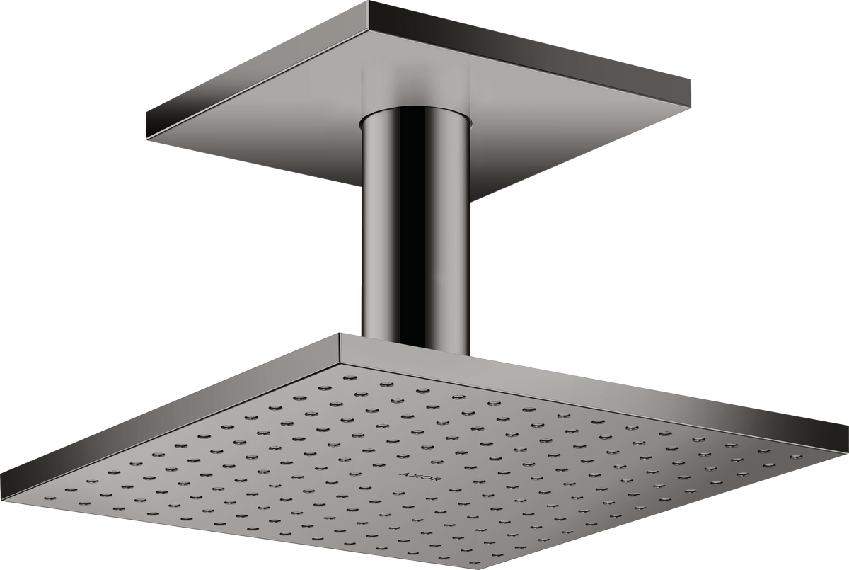 HANSGROHE AXOR ShowerSolutions horní sprcha 250/250 1jet se stropním připojením #35308330 - Leštěný černý chrom